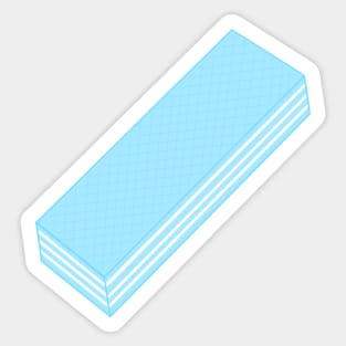 Cute blue wafer biscuit Sticker